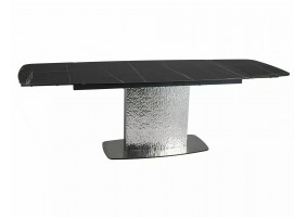 Стол обеденный раскладной MONCLER CERAMIC Черный Sahara Noir / Черный мат (160-240)X90