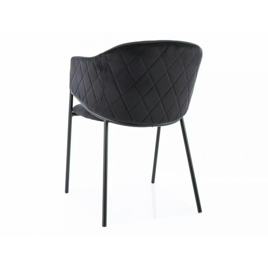 Стул BONO VELVET Черный Стелаж / Черный BLUVEL 19 BONOVCC 4