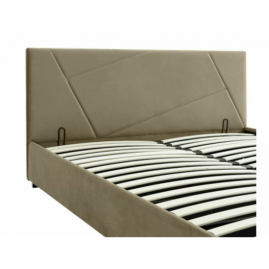 Кровать полуторная COLUMBIA VELVET 140X200 Светло-бежевый BLUVEL 28 COLUMBIAV140BE 7