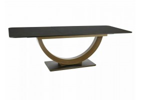 Стіл обідній розкладний WILSON CERAMIC Бронзовий Ossido Bruno / Антична бронза Діаметр 180(240)X100