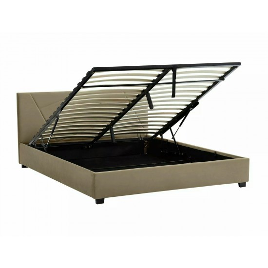 Кровать полуторная COLUMBIA VELVET 140X200 Светло-бежевый BLUVEL 28 COLUMBIAV140BE 2