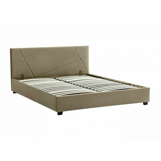 Кровать полуторная COLUMBIA VELVET 140X200 Светло-бежевый BLUVEL 28 COLUMBIAV140BE 4