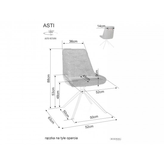 Стул ASTI BREGO Черный Стелаж / Серый 18 3