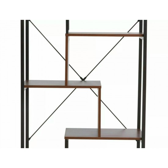 Стелаж NET A Темный Орех / Черный 163х85х35 NETACORC 4