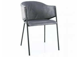 Стул BONO VELVET Черный Стелаж / Серый BLUVEL 14 BONOVCSZ