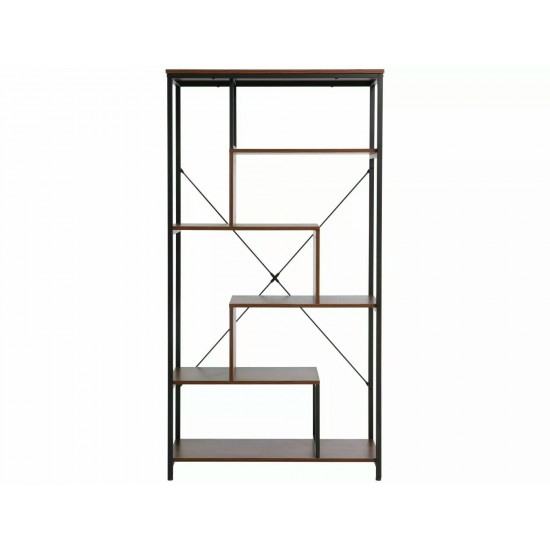 Стелаж NET A Темный Орех / Черный 163х85х35 NETACORC 2