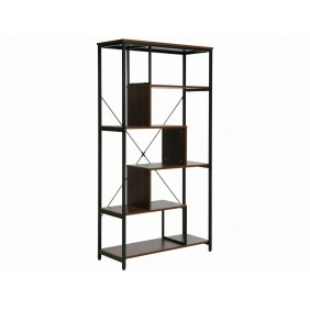 Стелаж NET A Темный Орех / Черный 163х85х35 NETACORC