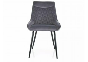 Стул AGAT VELVET Черный Стелаж / Серый BLUVEL 14 AGATVCSZ