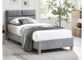 Кровать односпальная SIERRA VELVET 90x200 Серый / Дуб TAP. 150 SIERRAV90SZD