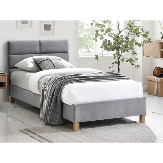 Кровать односпальная SIERRA VELVET 90x200 Серый / Дуб TAP. 150 SIERRAV90SZD 1