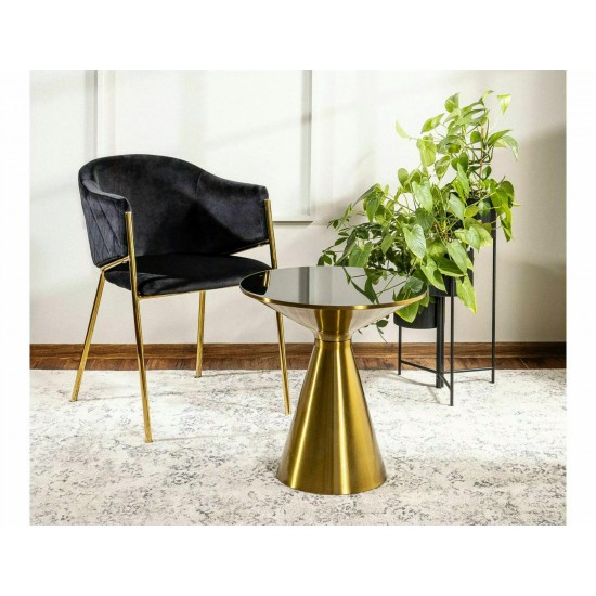 Стул BONO VELVET Золотой Стелаж / Черный BLUVEL 19 BONOVZLC 6