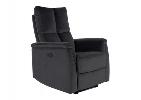 Кресло раскладное реклайнер NEPTUN VELVET Черный BLUVEL 19