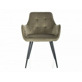 Стул LEMON VELVET Черный Стелаж / Оливковый BLUVEL 77 LEMONVCOL