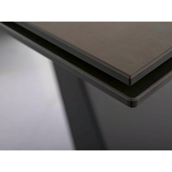 Стол обеденный раскладной WESTIN CERAMIC Бронзовый Ossido Bruno / Черный мат (160-240)X90 WESTINBROC160 5