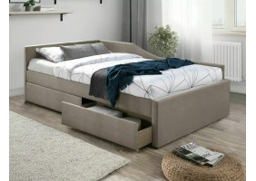 Кровать односпальная ELIOT VELVET 120X200 Светло-бежевый TAP. 228 ELIOTV120CBE