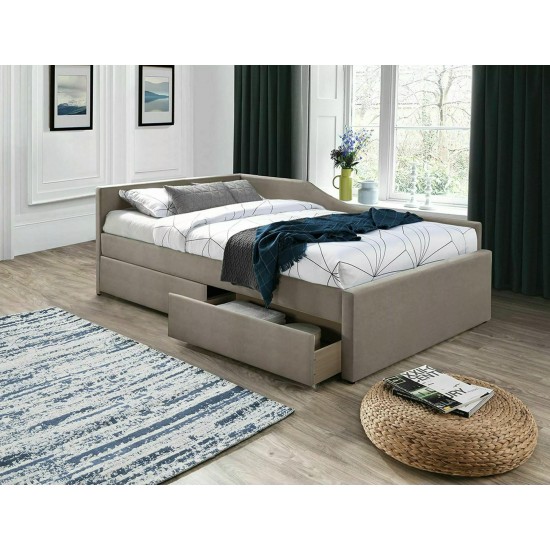 Кровать односпальная ELIOT VELVET 120X200 Светло-бежевый TAP. 228 ELIOTV120CBE 2