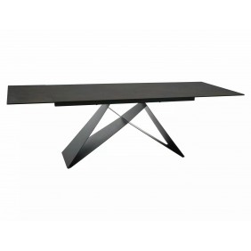Стол обеденный раскладной WESTIN CERAMIC Бронзовый Ossido Bruno / Черный мат (160-240)X90 WESTINBROC160