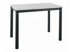 Стол обеденный DAMAR Белый Эффект Мрамора / Черный мат 100X60 DAMARBC100