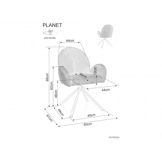 Стул PLANET RAVEN Черный Стелаж / Бежевый 22 PLANETRCBE 3