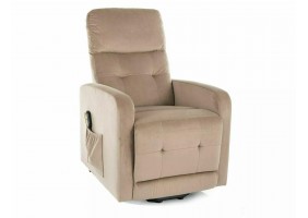 Кресло раскладное реклайнер OTUS II (Функция Пионизации) VELVET Беж BLUVEL 28 OTUSIIVBE