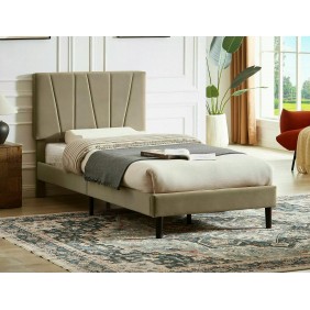 Ліжко односпальне SAVANA VELVET 90X200 Бежевий BLUVEL 28 SAVANAV90BE