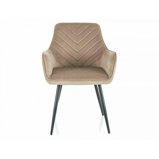 Стул FIG VELVET Черный Стелаж / Бежевый BLUVEL 28 FIGVCBE 1