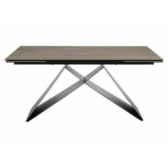Стол обеденный раскладной WESTIN CERAMIC Светло-Серый Pietra di Savoia / Черный мат (160-240)X90 WESTINJBRC160 4