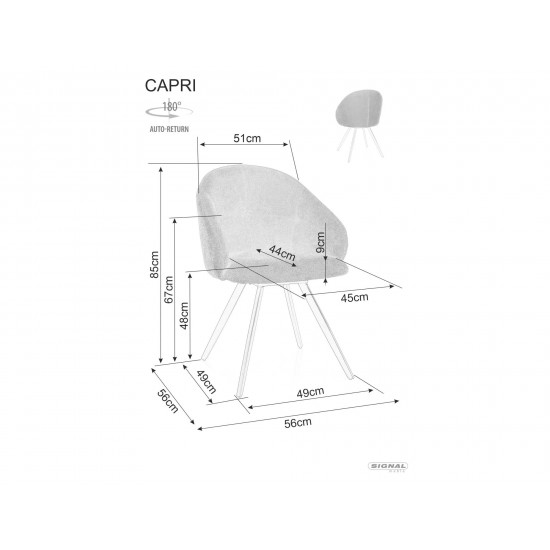 Стул CAPRI VARDO Черный Стелаж / Серый 11 CAPRIVACSZ 3