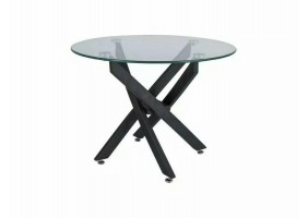 Журнальный столик AGIS A Прозрачный / Черный Диаметр 60x45 AGISAC
