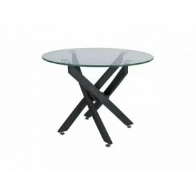 Журнальный столик AGIS A Прозрачный / Черный Диаметр 60x45 AGISAC