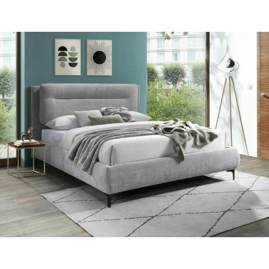 Кровать двуспальная NIKOZJA RAVEN 160x200 Ясный Серый 06 / Черный NIKOZJAR160JSZC 1