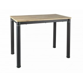 Стол обеденный DAMAR Дуб Артисан / Черный мат 100X60 DAMARDAC100