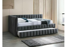 Кровать односпальная ALFIE VELVET 120X200 Серый BLUVEL 14 ALFIEV120SZ