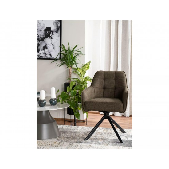 Стул METRO BJORN Черный Стелаж / Оливковый 77 7