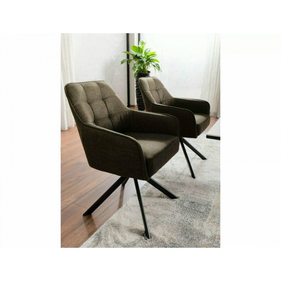 Стул METRO BJORN Черный Стелаж / Оливковый 77 6