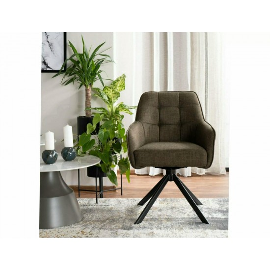 Стул METRO BJORN Черный Стелаж / Оливковый 77 5