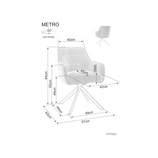 Стул METRO BJORN Черный Стелаж / Оливковый 77 3