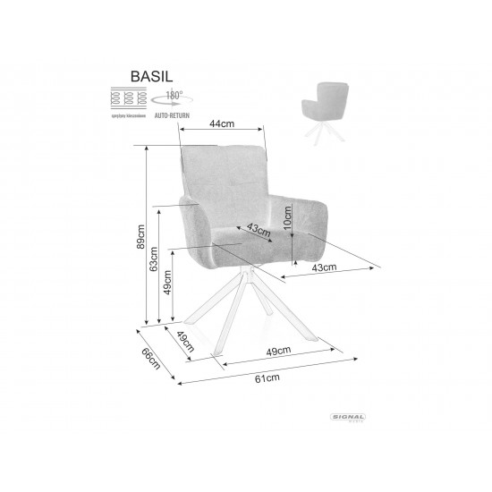 Стул BASIL VARDO Черный Стелаж / Бежевый 34 BASILVACBE 3