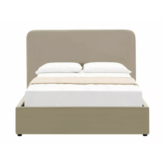 Ліжко двоспальне м'яке Lumia Velvet 160×200 Темно-бежева велюр Bluvel 11