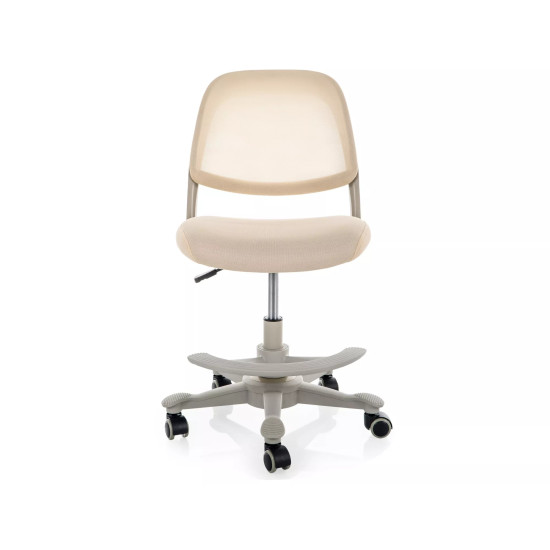 Кресло офисное компьютерное поворотное Q-027 Бежевая сетка с мембранной тканью / Хром каркас 4