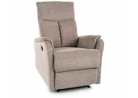 Кресло реклайнер электрическое Atlas Raven Темно-бежевая ткань / Черный каркас