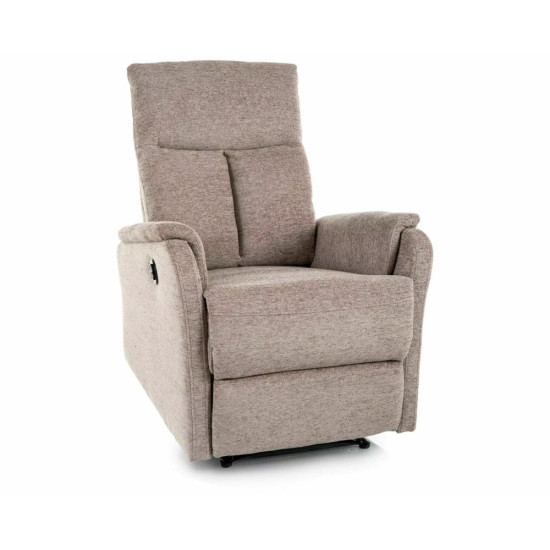 Кресло реклайнер электрическое Atlas Raven Темно-бежевая ткань / Черный каркас 1