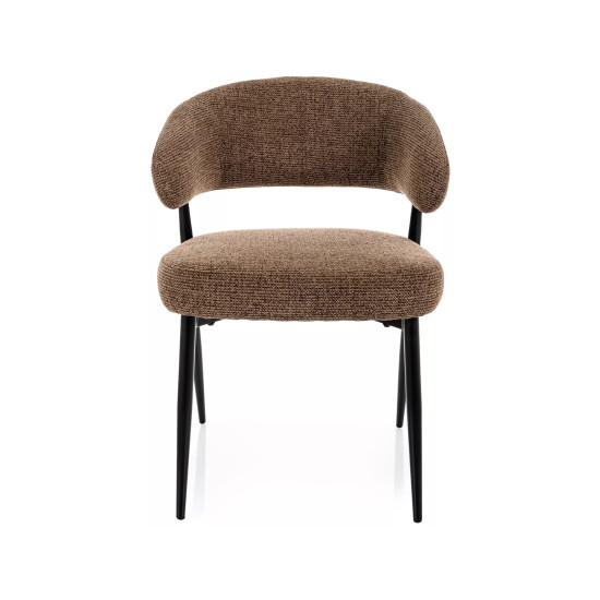 Стул кухонный обеденный мягкий Lucio Noelle Капучино ткань / Черный каркас 4