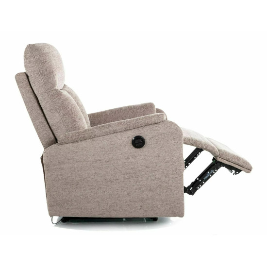 Кресло реклайнер электрическое Atlas Raven Темно-бежевая ткань / Черный каркас 5