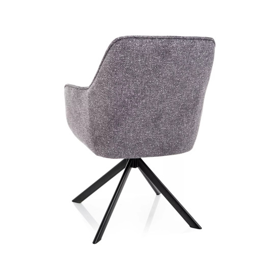 Стул кухонный обеденный мягкий Notti Leo Серая ткань / Черный каркас 3
