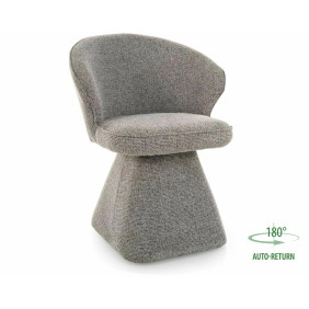 Стілець кухонний обідній м'який Nago Noelle Сіра тканина / Бежевий каркас