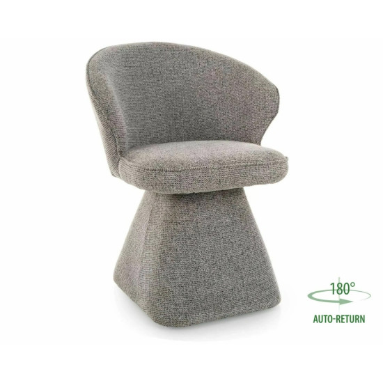 Стул кухонный обеденный мягкий Nago Noelle Серая ткань / Бежевый каркас 1