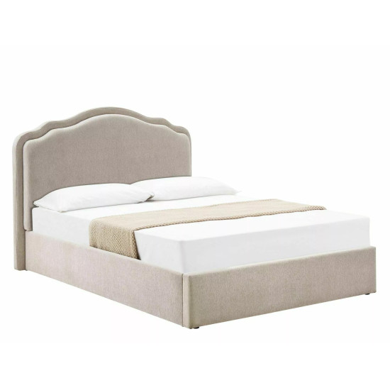 Кровать двухспальная мягкая Florencja Raven 160×200 Бежевая ткань 7