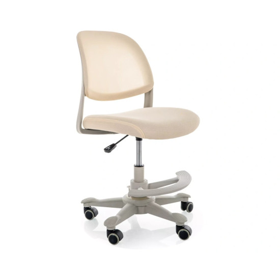 Кресло офисное компьютерное поворотное Q-027 Бежевая сетка с мембранной тканью / Хром каркас 1