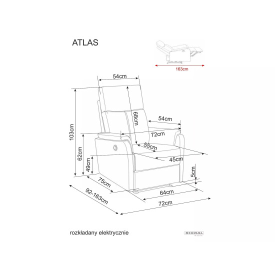 Кресло реклайнер электрическое Atlas Raven Темно-бежевая ткань / Черный каркас 6